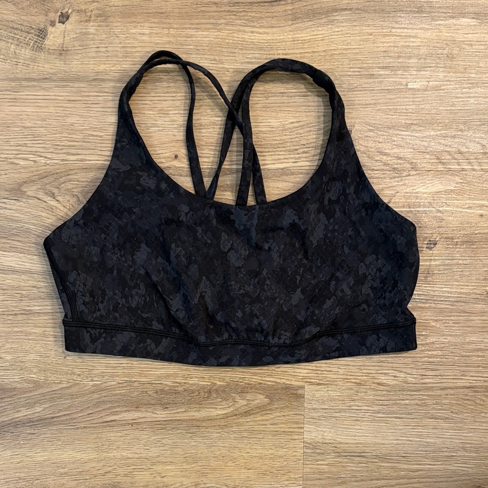 Lululemon Energy Bra - Medium Support, B-D Cups - Hideaway Camo Deep Coal Multi